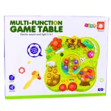 Kolorowy stolik edukacyjny dla najmłodszych z ruchomymi elementami