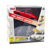 Samochód sportowy RC drift w dynamicznej jeździe na torze