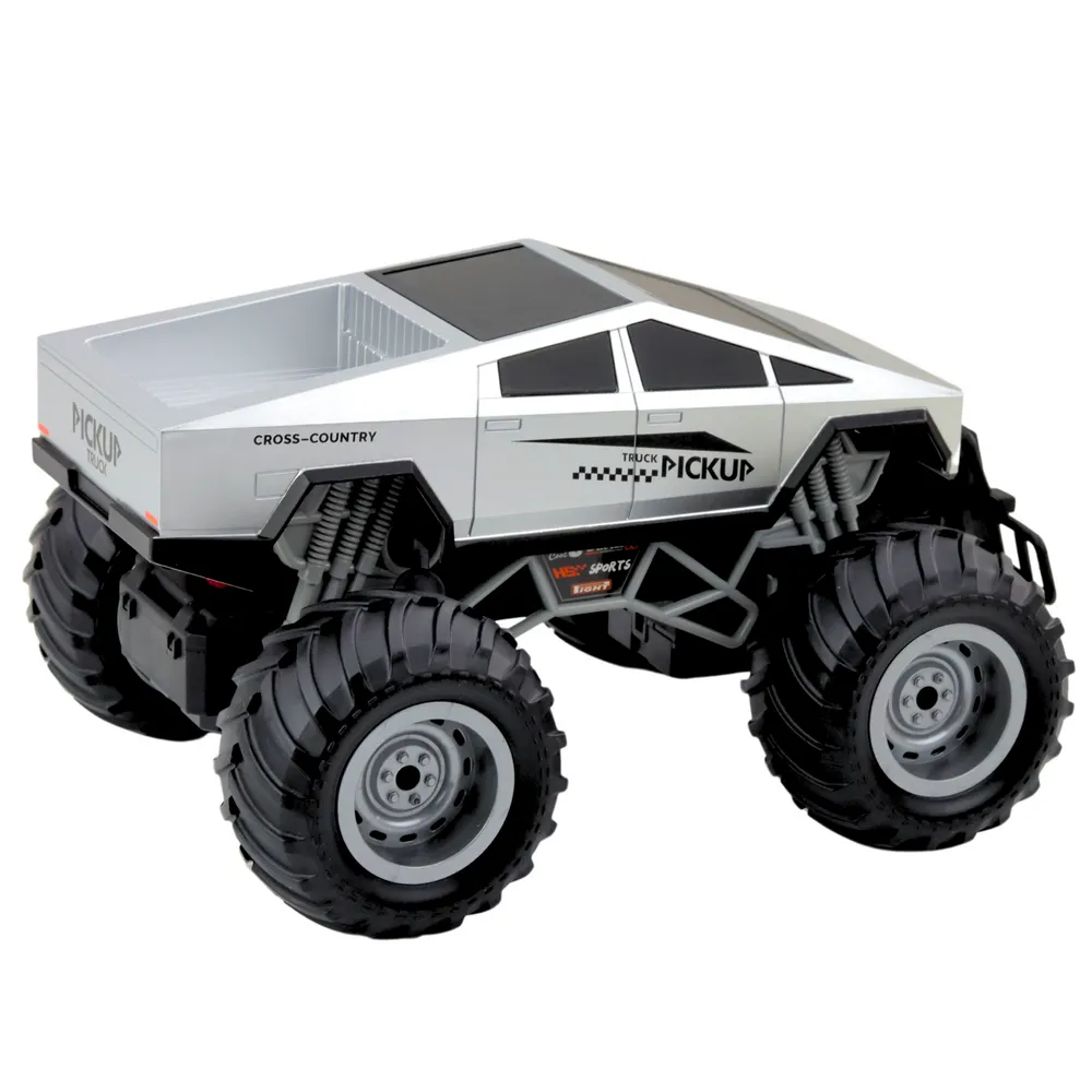 Widok z boku auta Off-Road RC z realistycznym efektem sprayu