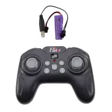 Pełen zestaw: koparka RC, pilot i akumulator z kablem USB