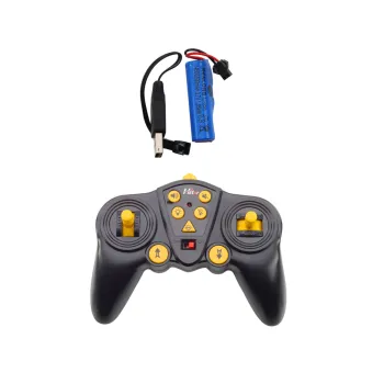 Detal dużych gumowych kół w wywrotce RC dla dzieci