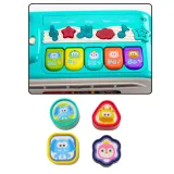 Bezpieczna interaktywna zabawka autobus z sensorycznymi kółkami i ruchomymi częściami