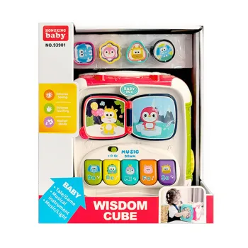 Kostka edukacyjna rozwijająca umiejętności manualne i sensoryczne malucha