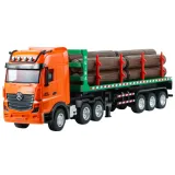 Model RC transportera drewna Huina z pilotem i drewnianą przyczepą