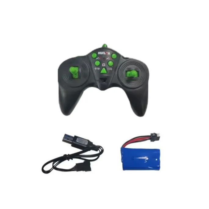 Zbliżenie na detale panelu sterowania pilotem 2.4GHz od pojazdu RC