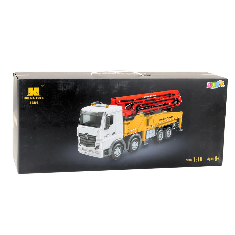 Kompletny zestaw betonowej ciężarówki Huina z akcesoriami i pudełkiem prezentowym