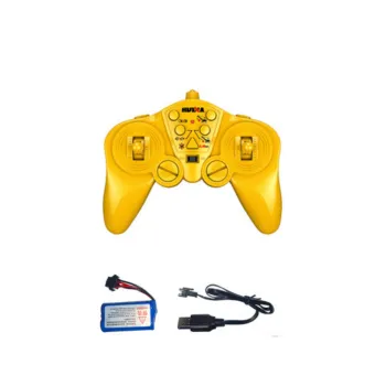 Dźwig gąsienicowy Huina podczas pracy na zabawkowym placu budowy