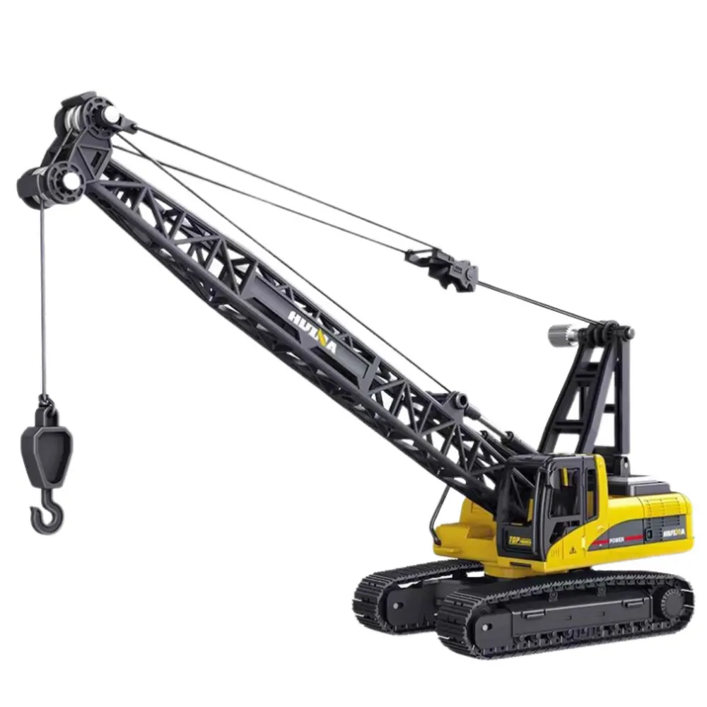 Szczegółowy model dźwigu budowlanego Huina 1:50 z ruchomym wysięgnikiem