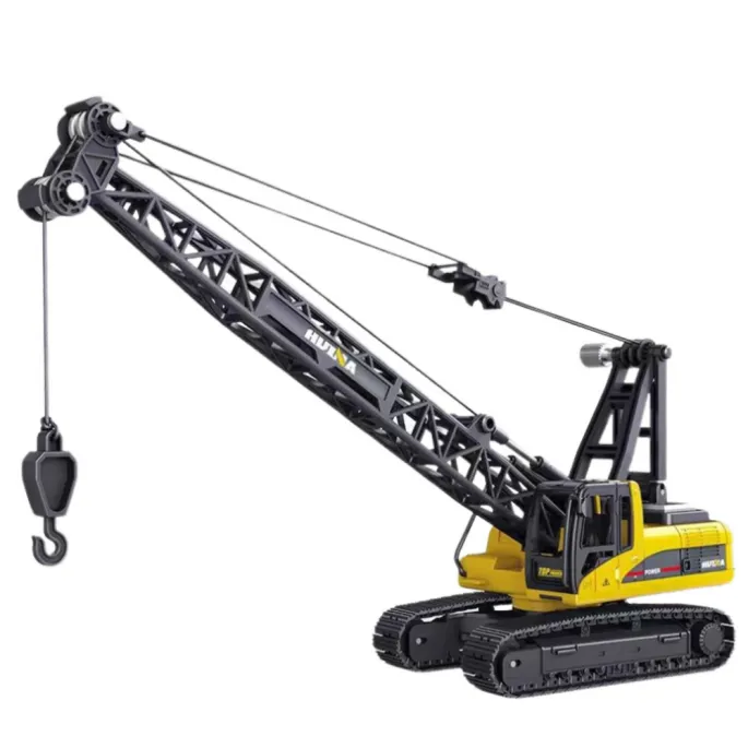 Szczegółowy model dźwigu budowlanego Huina 1:50 z ruchomym wysięgnikiem