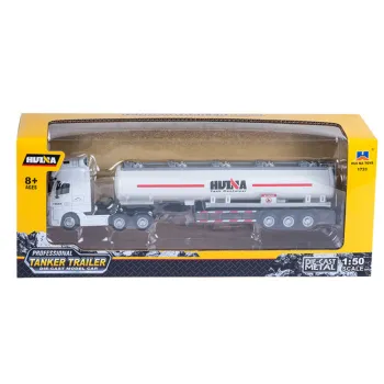 kolekcjonerska cysterna metalowa biała z odłączaną naczepą 1:50