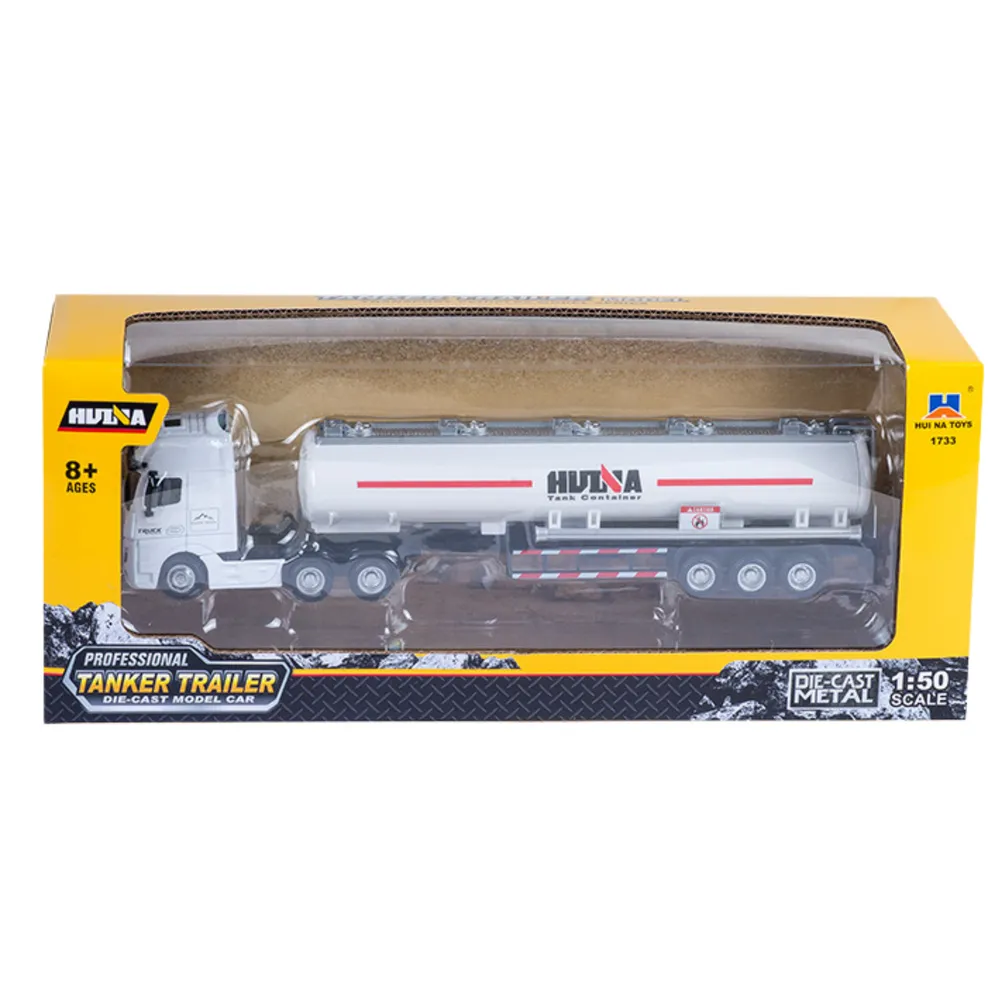 kolekcjonerska cysterna metalowa biała z odłączaną naczepą 1:50