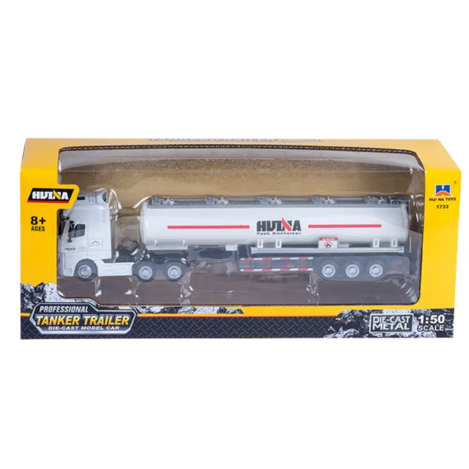 kolekcjonerska cysterna metalowa biała z odłączaną naczepą 1:50