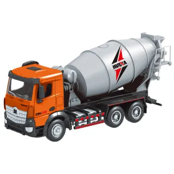 Betoniarka Pojazd Budowlany Metalowa Huina Pomarańczowa 1:50
