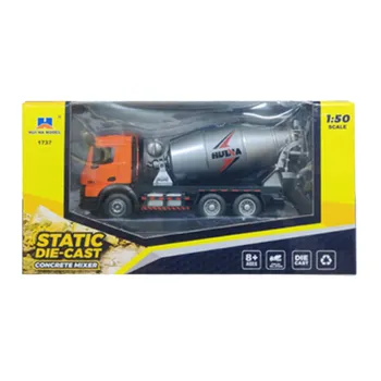 Detail obracającego się bębna metalowej betoniarki Huina 1:50