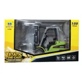 Kolekcjonerski wózek widłowy metalowy Huina zielony z solidną konstrukcją