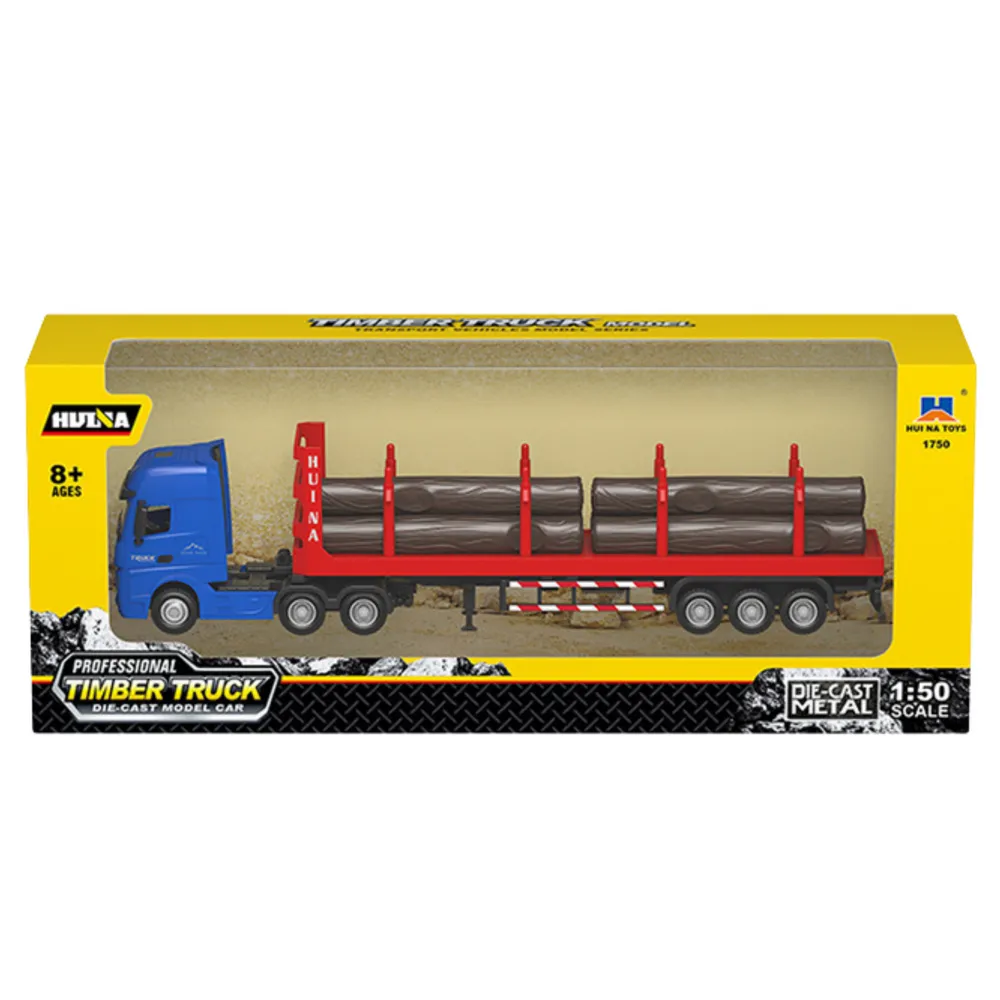 Czerwona ciężarówka Huina 1:50 z detalami imitującymi prawdziwy pojazd