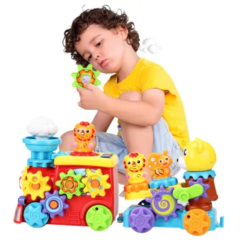 Interaktywny pociąg dla dzieci wspierający rozwój motoryki małej