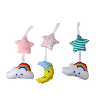 Karuzela Łóżeczkowa Dla Dzieci Dźwięk Niebo Różowa