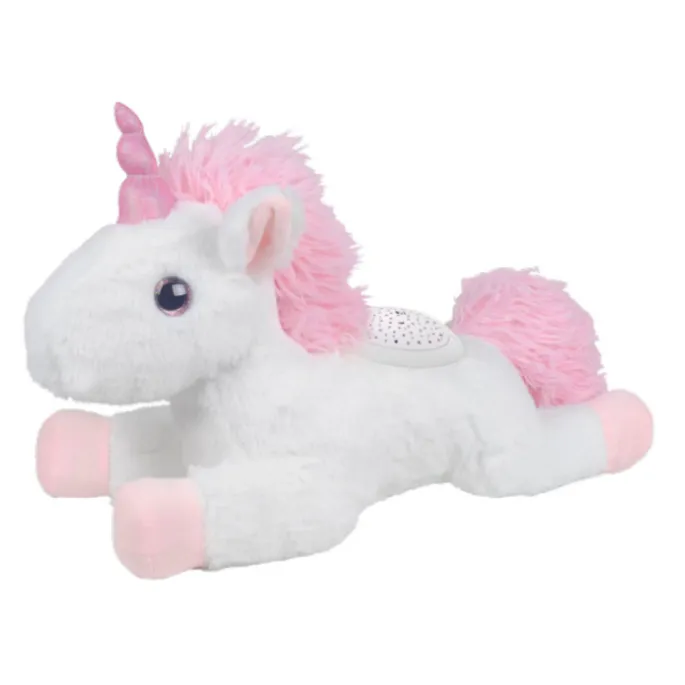 Przytulanka jednorożec z lampką i melodiami wspomagająca zasypianie
