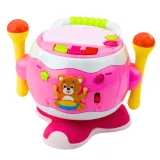 Zabawka edukacyjna dla dzieci - bębenek perkusyjny z efektami świetlnymi