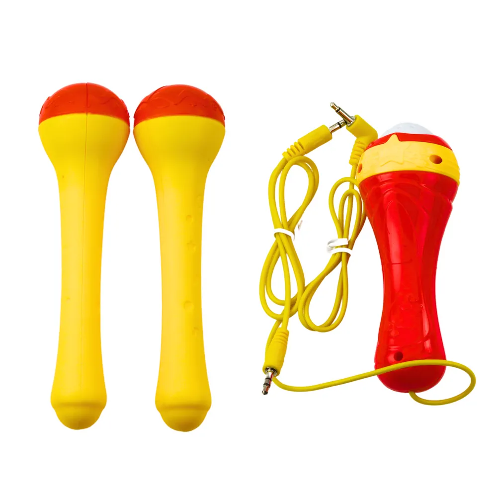 Różowy bębenek dla dziewczynek z LED i pałeczkami perkusyjnymi