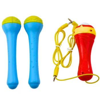 Zabawka muzyczna – interaktywny bębenek z mikrofonem i kolorowymi przyciskami