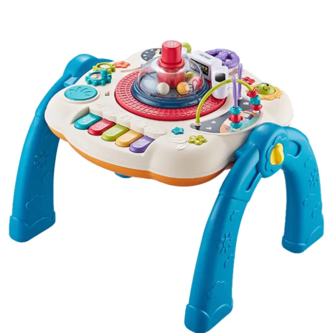 Interaktywny stolik z panelem dźwiękowym i przestrzenią do klocków