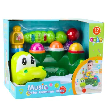 Kolorowy zestaw z ruchomą paszczą krokodyla i piłeczkami dla najmłodszych