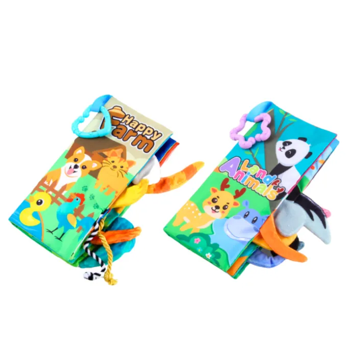 Miękkie książeczki z ogonkami i szeleszczącymi stronami dla niemowląt