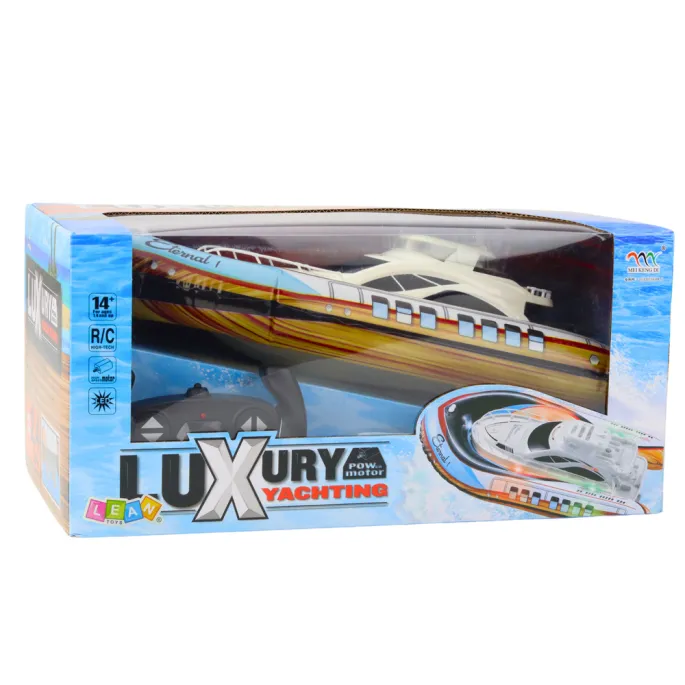Prezentowy zestaw jacht RC z pilotem i pompką do pływania