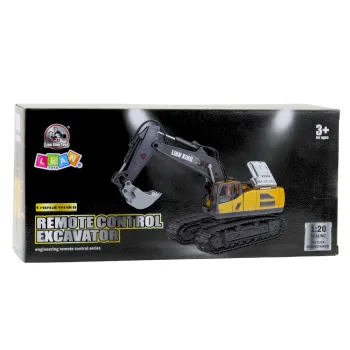 Szczegółowy model koparki gąsienicowej 1:20 dla dzieci i dorosłych