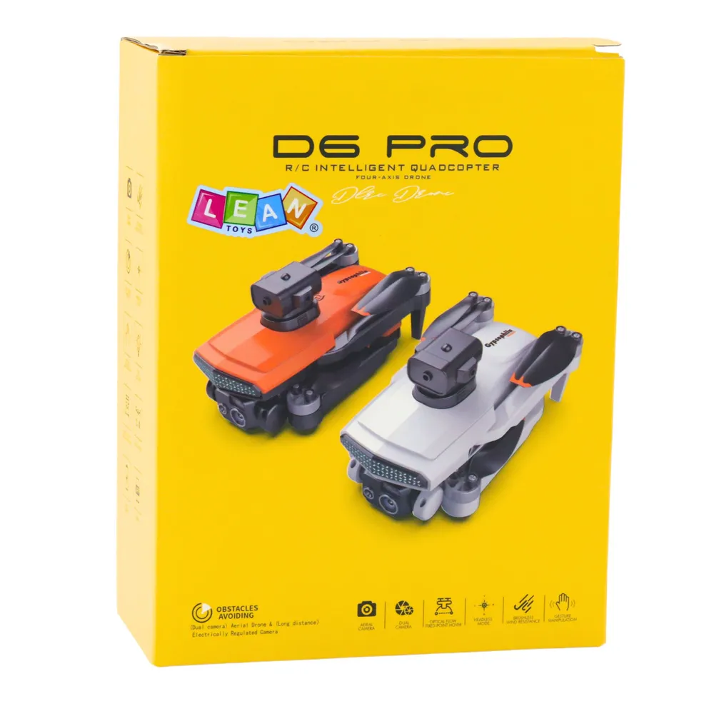 Pełny zestaw drona D6 PRO wraz z pilotem i akcesoriami