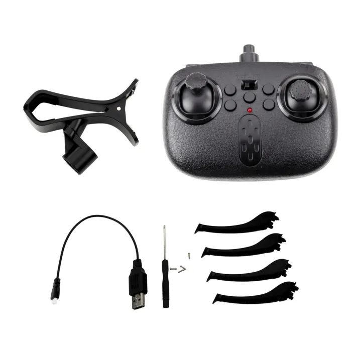 Widok Drona Y30 wykonującego obrót 360 stopni na tle nieba