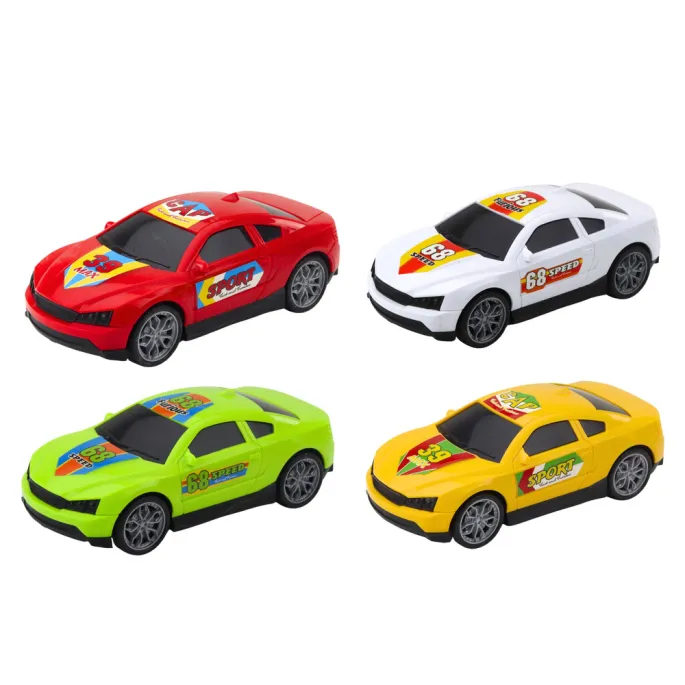 Kolorowa ciężarówka z małymi samochodzikami gotowa do zabawy