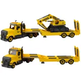 Zestaw zabawkowy ciężarówka i koparka z efektami świetlnymi i dźwiękowymi