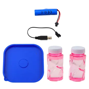 Pistolet do baniek mydlanych z tacką na płyn i akumulatorem ładowanym USB