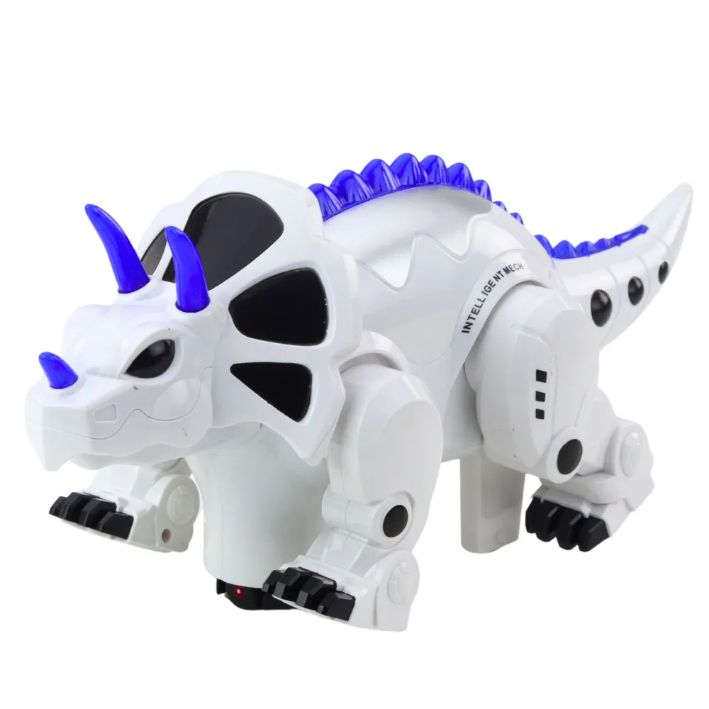 Interaktywny robot dinozaur Triceratops z pilotem do kreatywnej zabawy