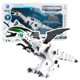 Interaktywny robot dinozaur na baterie z ruchomymi skrzydłami i światłami