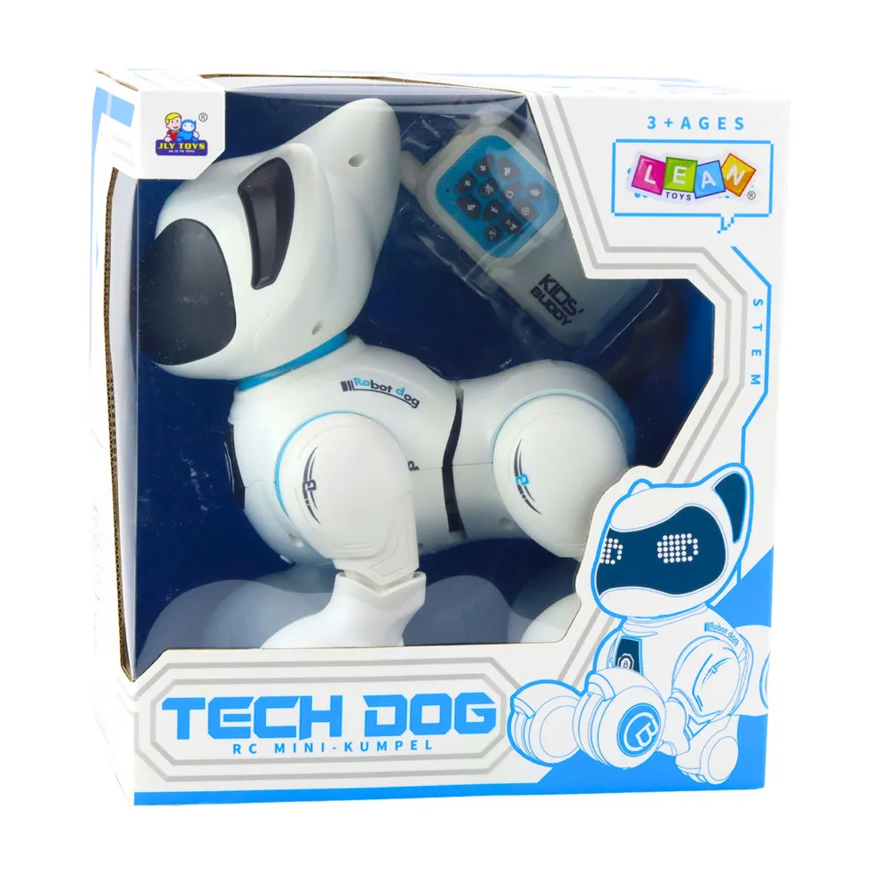 Piesek interaktywny z pilotem, światłem i dźwiękiem, idealny na prezent
