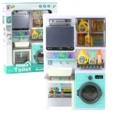 Zabawkowa łazienka z umywalką i akcesoriami dla dzieci