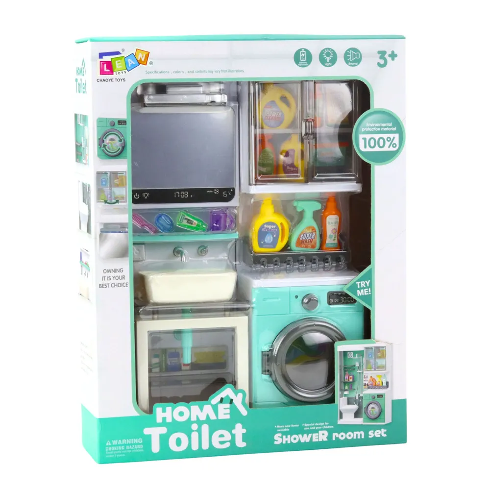 Realistyczny zestaw łazienkowy do nauki higieny i kreatywnej zabawy