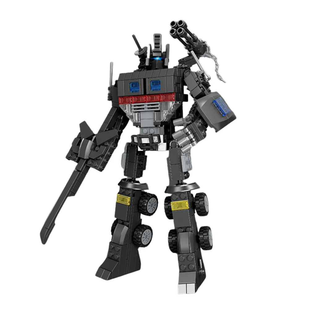 Złożony robot SWAT z klocków o wysokości 27 cm