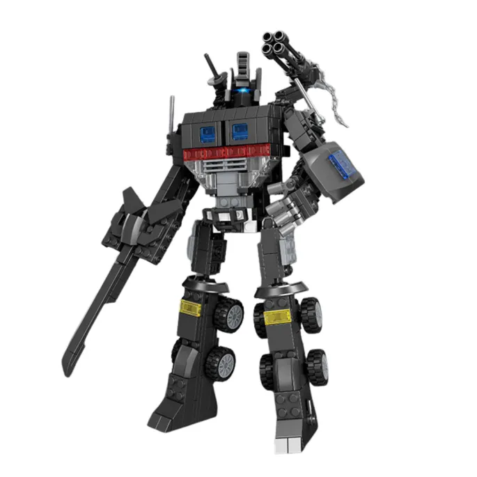 Złożony robot SWAT z klocków o wysokości 27 cm