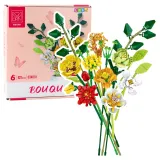 Kolorowy bukiet kwiatów z klocków konstrukcyjnych 827 elementów