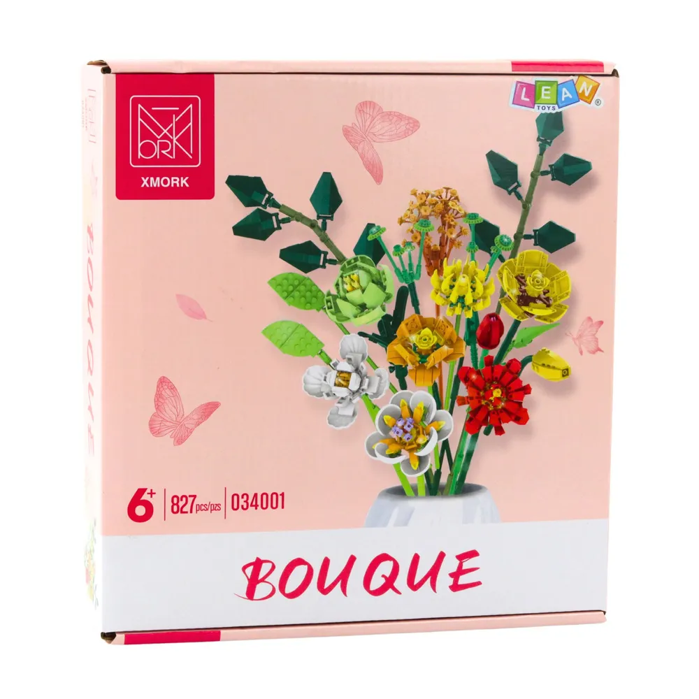 Kreatywne klocki do samodzielnego złożenia bukietu kwiatowego dla dzieci i dorosłych