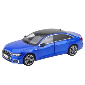 Samochód Audi A6 L 1:18 Metalowy z Akcesoriami, Światłami i Dźwiękami - Niebieski