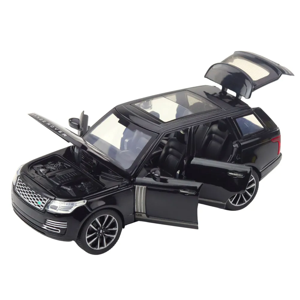 Zabawka samochód Range Rover czarny z dźwiękiem i otwieranymi elementami