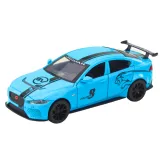 Kolekcjonerski model Jaguar niebieski z otwartymi drzwiami