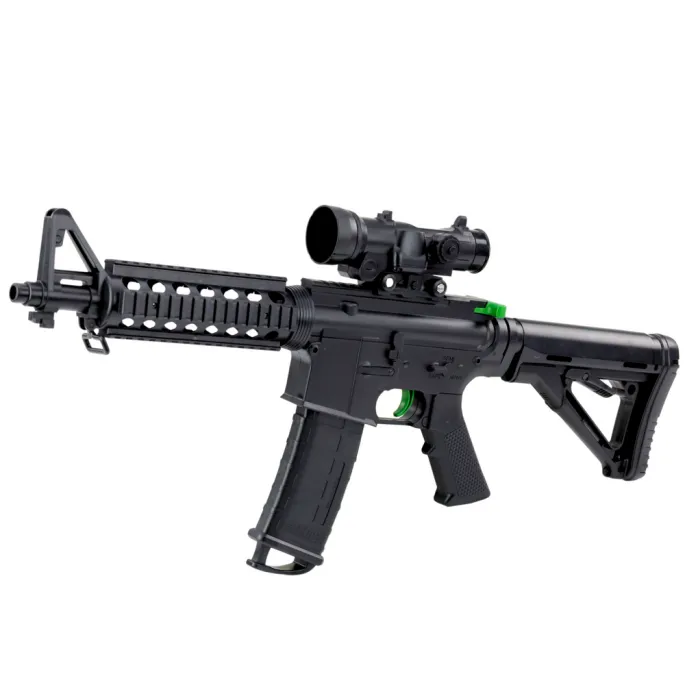 Karabin hydrożelowy z okularami ochronnymi i akcesoriami, długość 86 cm