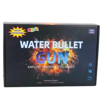 Zbliżenie na karabin na kulki hydrożelowe w realistycznym czarnym wykończeniu